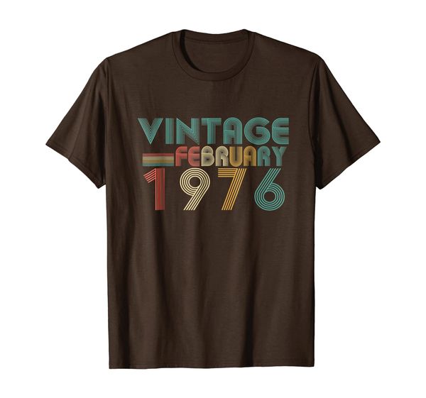 

vintage february 1976 retro vintage born in february 1976, White;black