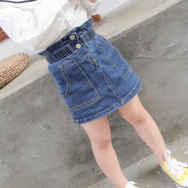 

skirts 2021 arrival kids girls fashion denim skirt for spring style jeans children casual outfit 2-8t
