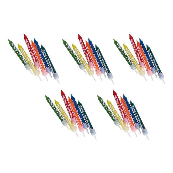 

other festive & party supplies 30pcs birthday candles colorful cake cupcake