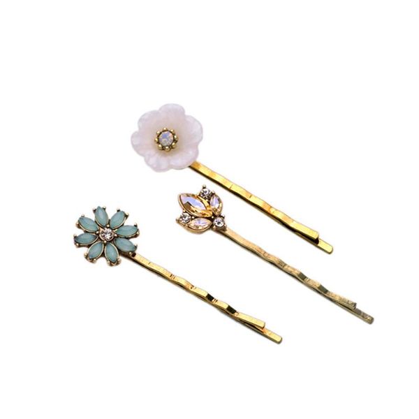 

hair clips 3pcs flower pattern hairpin metal exquisite clamps for girls