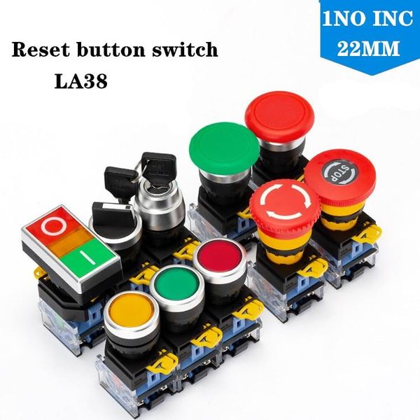 

self locking reset button switch la38 power supply knob emergency smushroom start control hole 22mm smart home