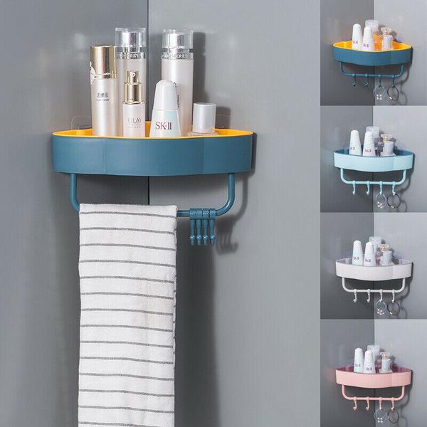 

bathroom storage & organization kitchen rack holder bath shelf paste organiser basket with hook