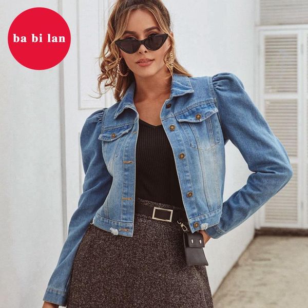 

women's jackets 2021ba bi lan black blue short denim jacket plus size streetwear stretch casual jeans ladies top, Black;brown