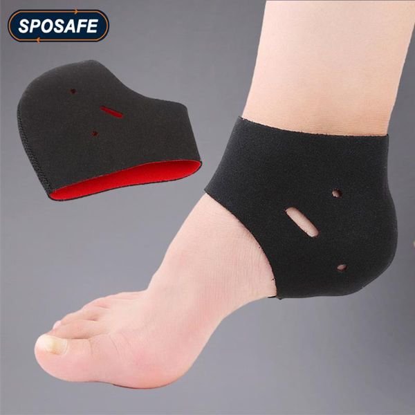 

2pcs/pair sports breathable moisturizing heel socks support for plantar fasciitis foot arch pain & cracked skin protectors ankle, Blue;black
