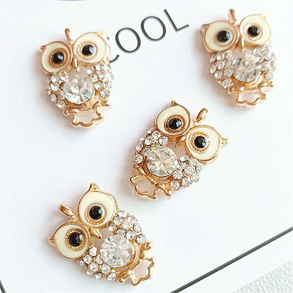

10 pcs rhinestone charms cute animals bird pendants floating for diy jewelry making accessories earring hair dangle, Bronze;silver