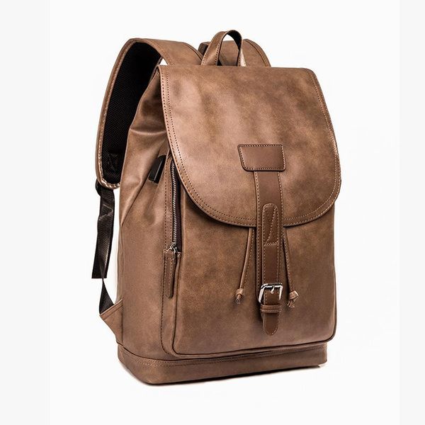 

backpack fashion soil color men's bag korean leisure lapmen business computer back pack student schoolbag mochila