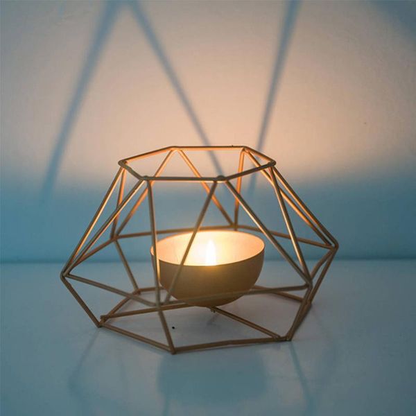 

candle holders holder home decor ornaments geometric shape for party exquisite durable iron structure wedding romantic table stand