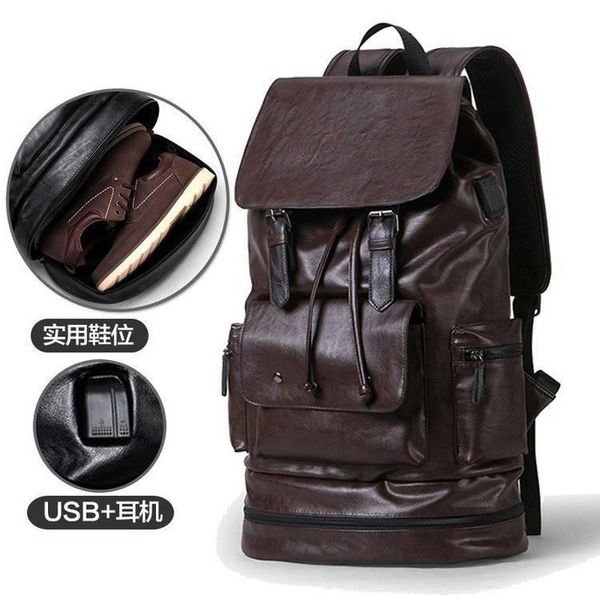 

backpack bags for women men's large capacity leather mochila bolsa