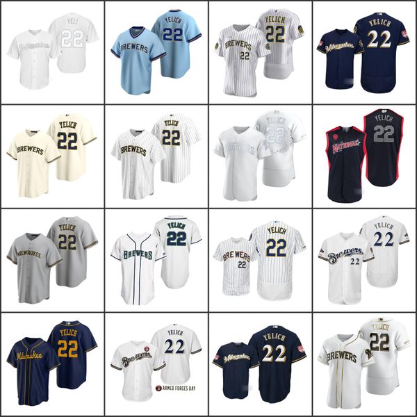 

milwaukee brewers men 22 christian yelich women youthjersey, Black;red