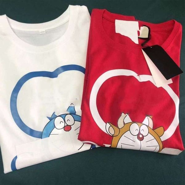 

fashion brand short korean loose cotton couple t shirt, White