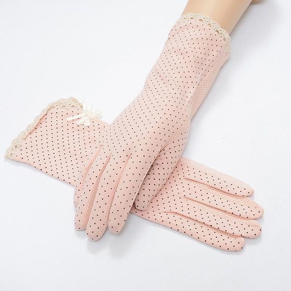 Five Fingers Handschuhe Fahion Baumwolle rutschfest atmungsaktiv Damen Fleck Sommer dünn UV-Schutz Sonne Fahren