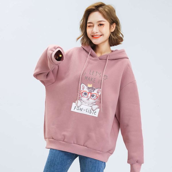 

autumn hooded sweater women's spring and autumn thin coat korean loose early, Black
