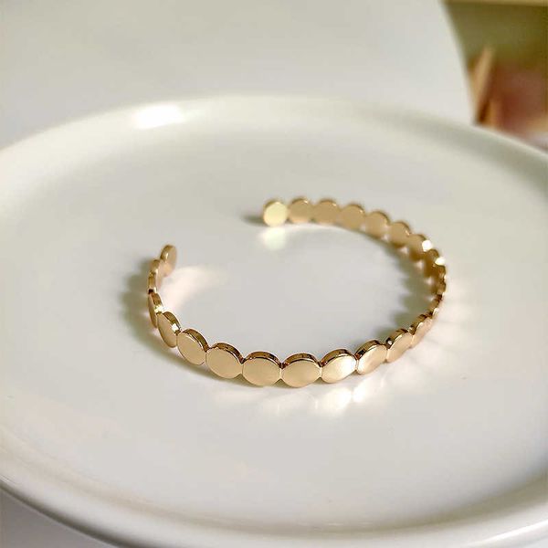 Braccialetti in oro a forma di alveare Braccialetti geometrici esagonali per le donne Cerchio Braccialetto aperto regolabile minimalista 2020 Regali di gioielli alla moda Q0719