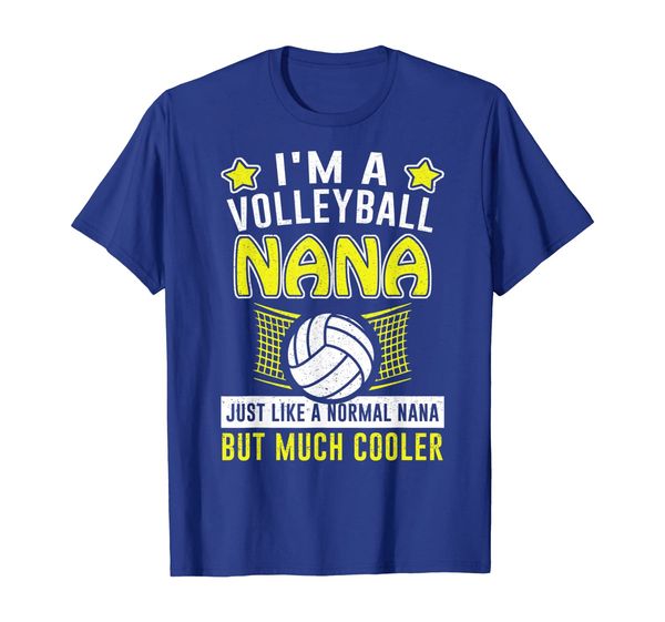 

i'm a volleyball nana fun volleyball team tee mothers day, White;black