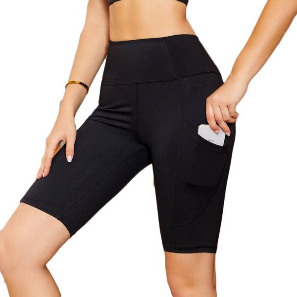 

gym clothing women sports shorts with pockets jd0191 1/2 length running dancing exercise tights yoga short leggings, White;black