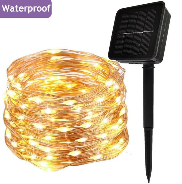 

strings solar led waterproof lights string outdoor christmas garland extension tinsel light fairy year holiday decorative lighting