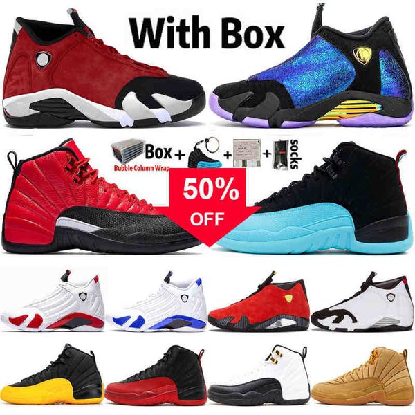 

2021 arrival jumpman 14 14s mens basketball shoes black toe gym red turbo dmp 12 12s university gold playoff women sneakers trainers