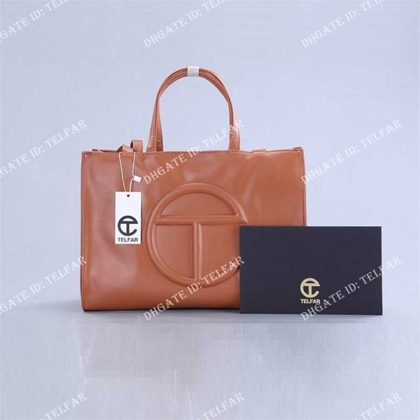 

factory brown telfar bag 2021 fashion quality pu leather women's designer handbag high capacity shoulder messenger bags