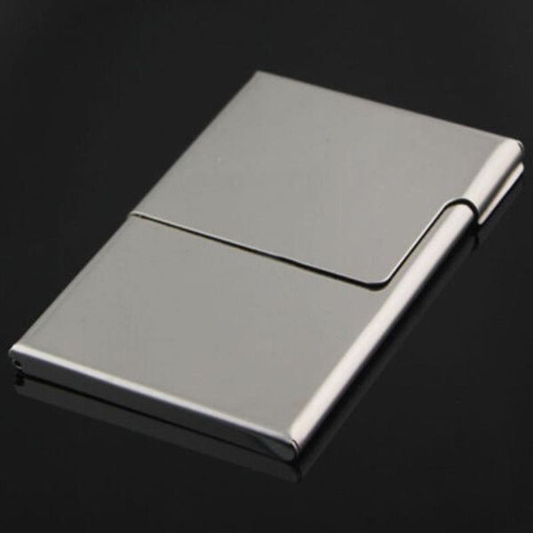 

card holders business holder stainless steel wallet id women men waterproof protector metal name cardholder, Brown;gray
