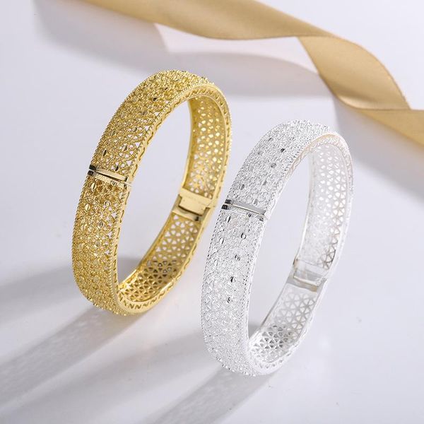 

bangle retro ethnic bracelet classic couple carved hollow gold bracelets fashion christmas gifts 2021 jewelry for women and men, Black