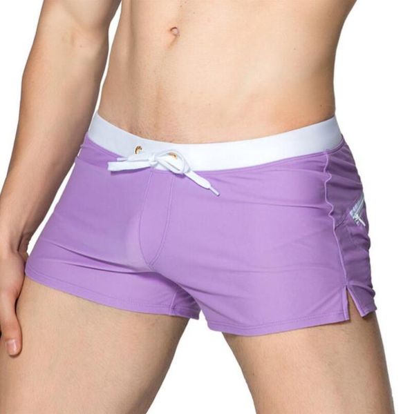 

men's shorts european and american swimming trunks, back pocket design, quick-drying beach pants, boxer shorts, swimwear, sports pants, White;black