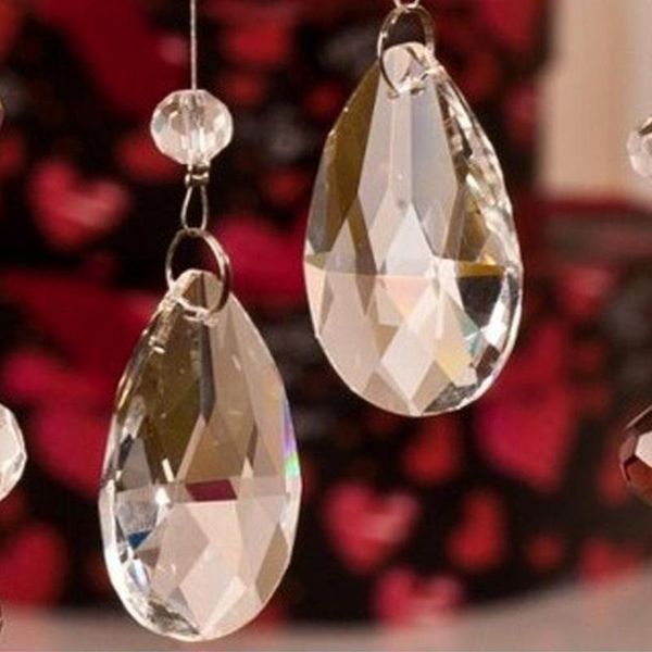 

chandelier crystal 10pcs clear glass prism tear drop diy pendant jewelry lighting accessories