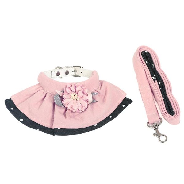 

dog collars & leashes small cute pink fashion flower collar chain retractable pitbull leash chihuahua decoration ii50gqy