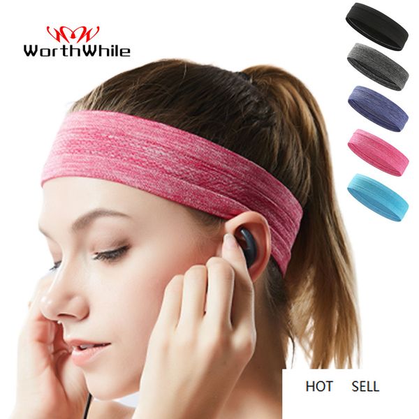 

elastic sweatband sports gym headband anti-slip women men breathable basketball fitness yoga volleyball hair band, Yellow;black