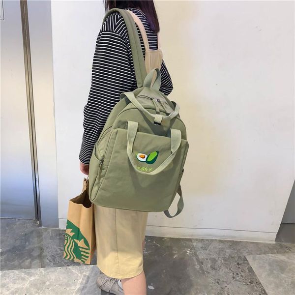 

backpack bag small bookbags 2021 embroidered personality campus trend junior and high school students female men