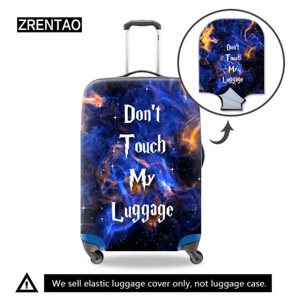 

toiletry kits don't touch my luggage print colorful galaxy red/blue/green/blue suitcase sets trunk covers dust rain protector bag wome