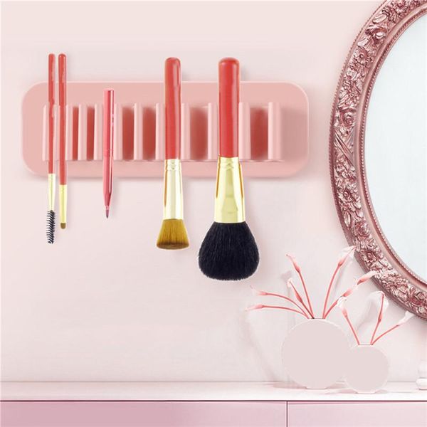 

eyelash curler makeup brush holder organizer bathroom rack display dryer suction storag tools