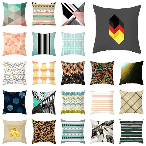 

cushion/decorative pillow geometry abstract art plush square throw hug case living room sofa decorative cushion cover 45x45 cm minimalist st