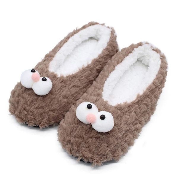 

candy color women winter slippers funny cartoon cotton home flat shoes for bedroom ladies soft plush xkd8060, Black