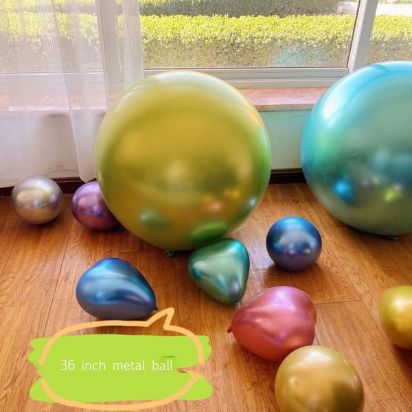 

inch decorative latex ground explosive metal round balloon wedding decoration birthday party 158