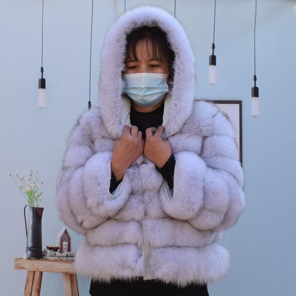 

women's fur & faux 2021 natural skin short jacket winter warm coat fashion vest, Black