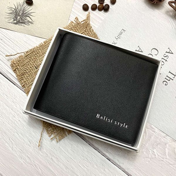 

the wallet short horizontal business 30% off men's wallet card bag, Black