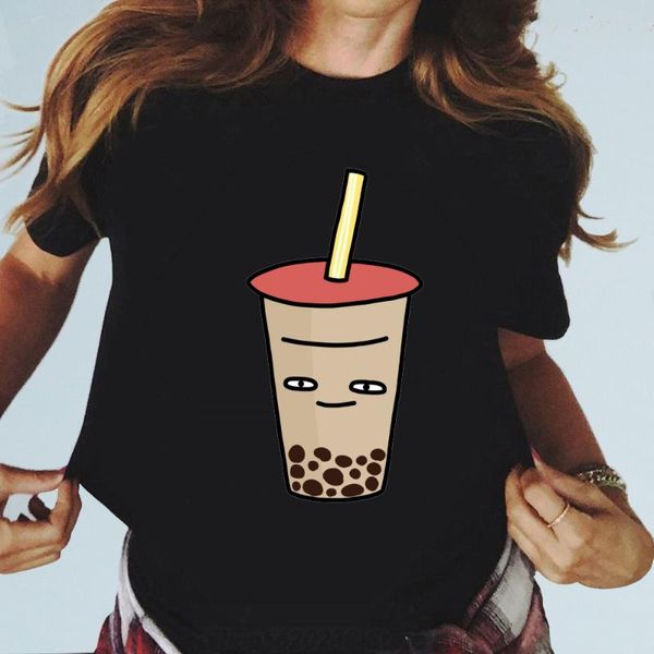 

women's t-shirt bubble milk tea boba cute cartoon tshirts women fashion summer t-shirts tshirt tees streetwear harajuku funny, White