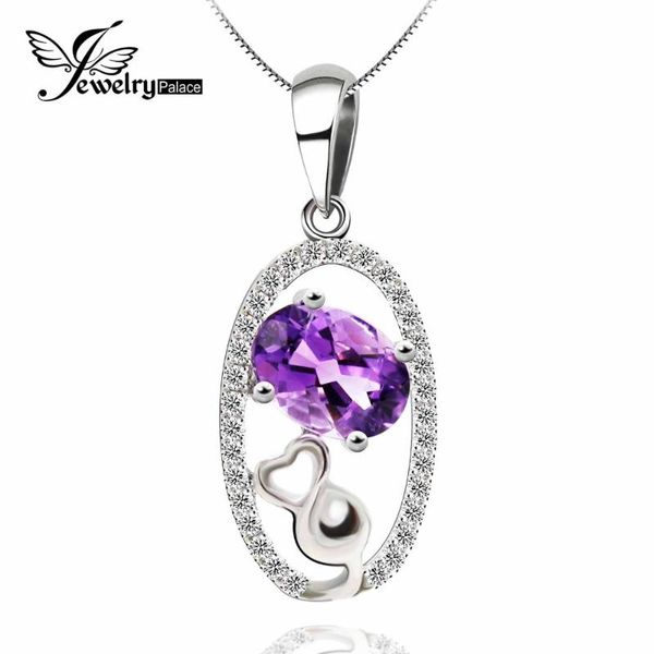 

lockets natural amethyst genuine pendant solid 925 sterling silver brand design floating locket pendulum for necklace