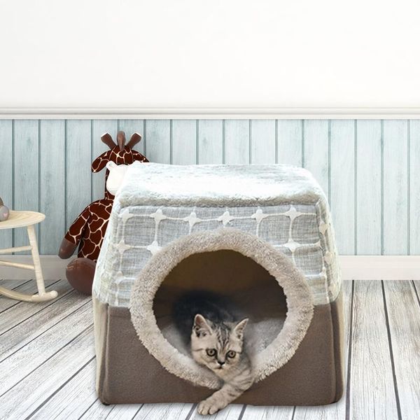 

cat beds & furniture bed closed dog cave house sleeping bag mat pad machine washable pet winter warm cozy soft accessory