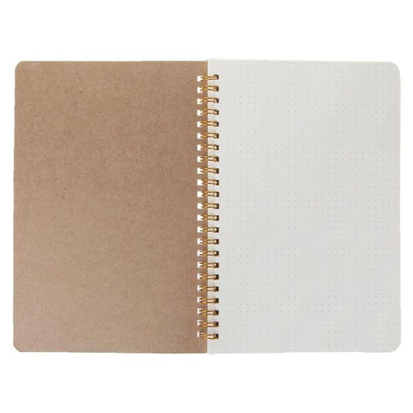 

notepads a5 notebook kraft dot grid time management blank book spiral journal weekly planner school office supplies f2ta, Purple;pink