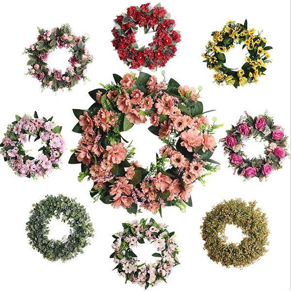

decorative flowers & wreaths artificial flower wreath garland for front door home party decor