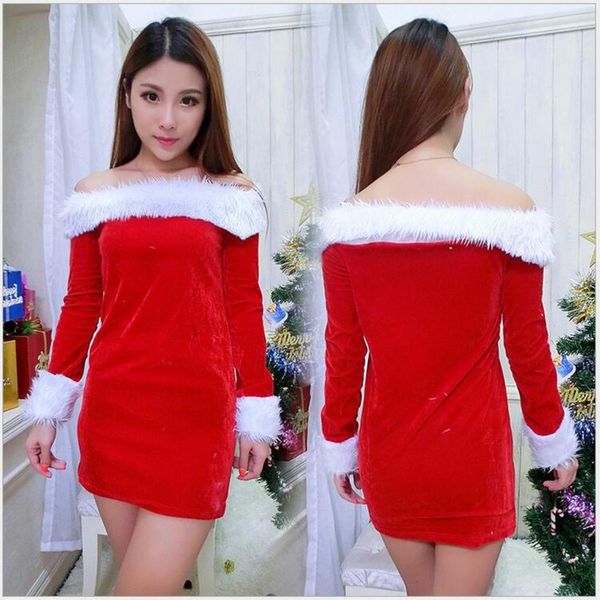 

uniform temptation christmas line skirt night dance dress role, Black;red