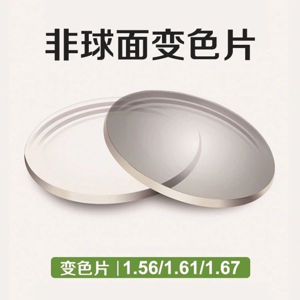 

color changing aspheric lens 1.61/1.67/1.56 anti blue myopia graying / tea green film resin