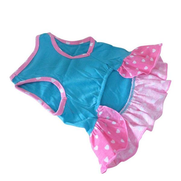 

dog apparel puppy-clothes small pet clothes for girls summer love hearts dress dogs1