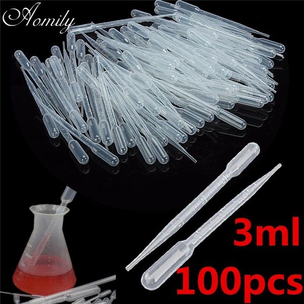

baking & pastry tools aomily 100pcs/set 3ml ice cream jelly milkshake droppers pipette straw dropper disposable cupcake mousse macaron