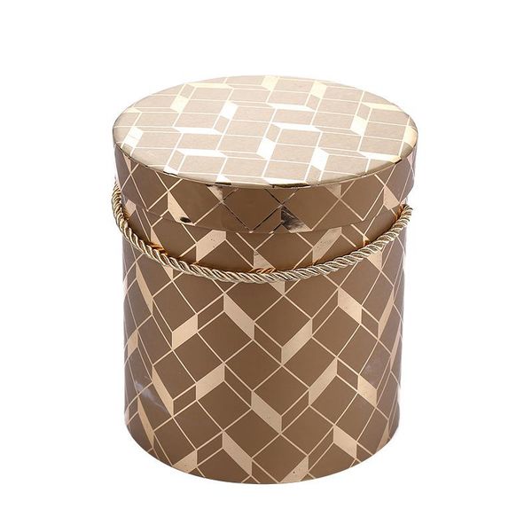

creative cardboard packaging boxes round bucket flower paper for bouquet wedding candy gifts box gift wrap