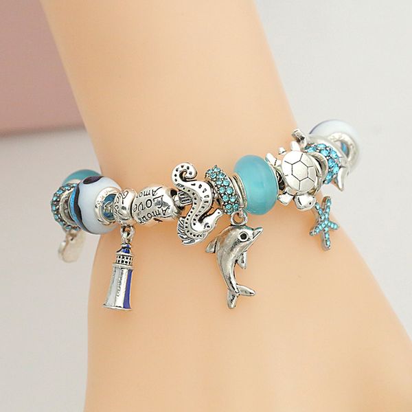

new design dolhin charm bracelets & bangles for women jewelry, Golden;silver