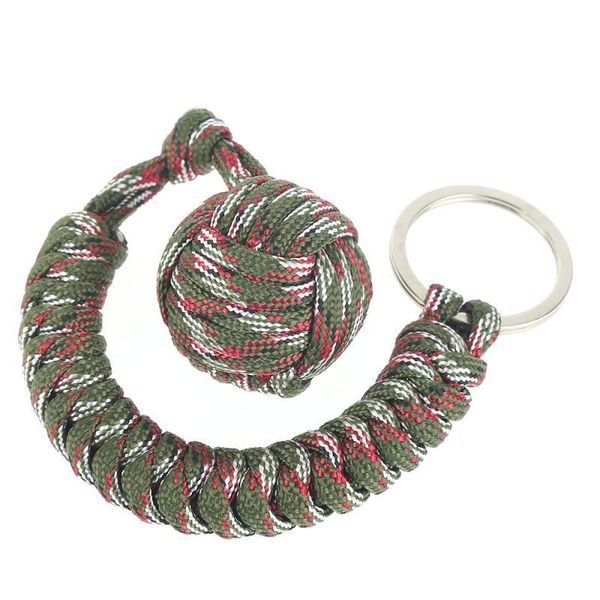 

cords, slings and webbing 1pc steel ball keychain heavy inside monkey fist security protection for self defense