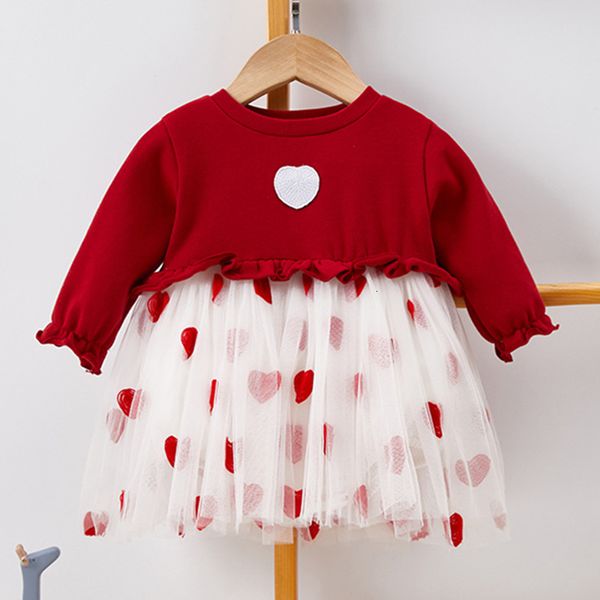 

spring autumn loving heart long sleeves baby girl newborn rompers clothes, Blue