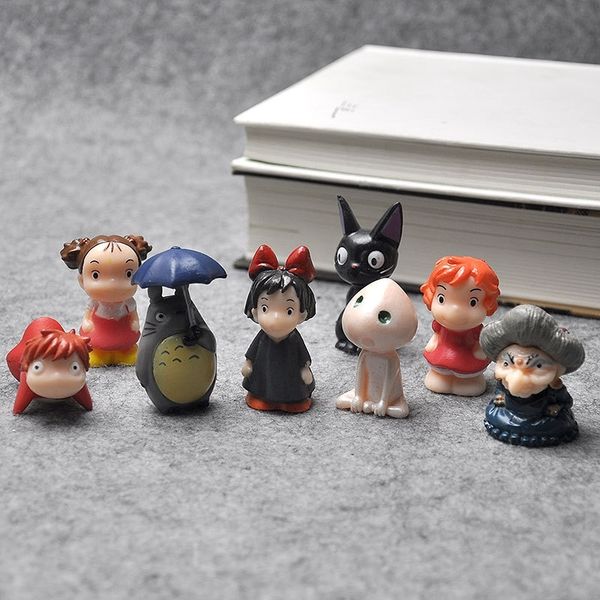 

hayao miyazaki animation surrounding black cat house emergency boniu tang mother-in-law chinchilla all 8 doll ornaments diy model
